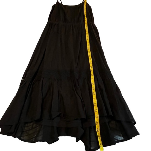 NEW Revolve Ella Moss  ‘Blanca’ Midi Dress in BLACK Large Ruffled Lace - Picture 7 of 16